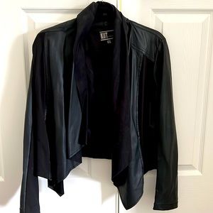 Black Leather Jacket with Suede Accents!